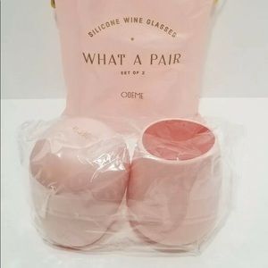 NEW Odeme “What a pair” Silicone Wine Glasses